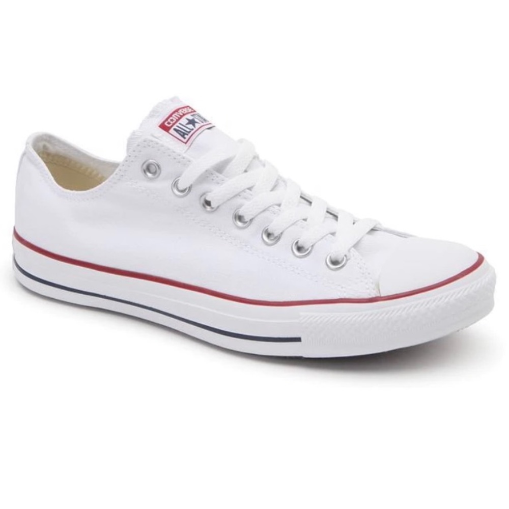 White Converse (Size WO’S 10, Size MENS 8) $45